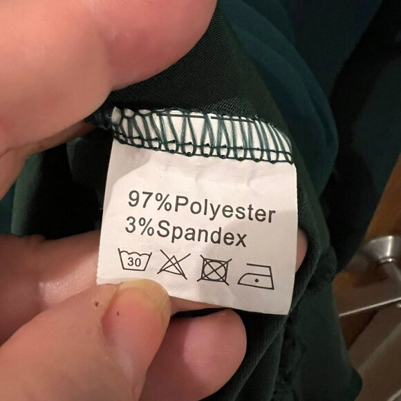 Size 5X - In'Voland - Green Flowy Pullover Blouse - Picture 4 of 6